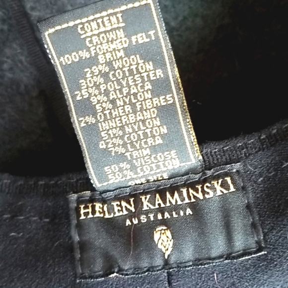 HELEN KAMINSKI Woven Wool Cotton Alpaca Multi Flecks Wine Floppy Adjustable HAT - Picture 11 of 12